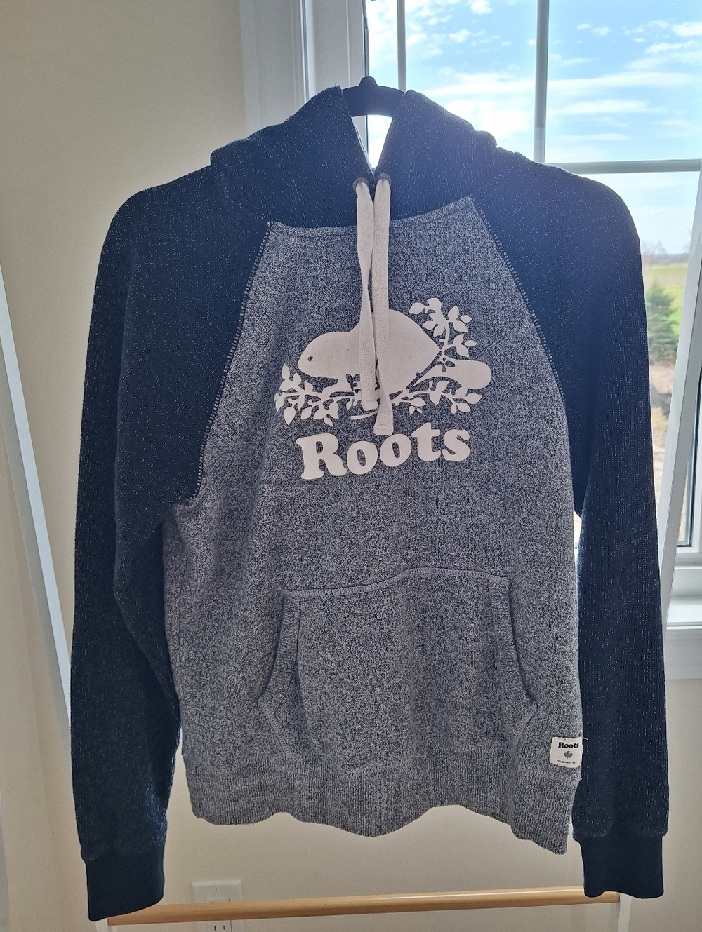 Roots Canada Women's Kanga Pullover Hoodie Contrast Gray/Salt and Pepper